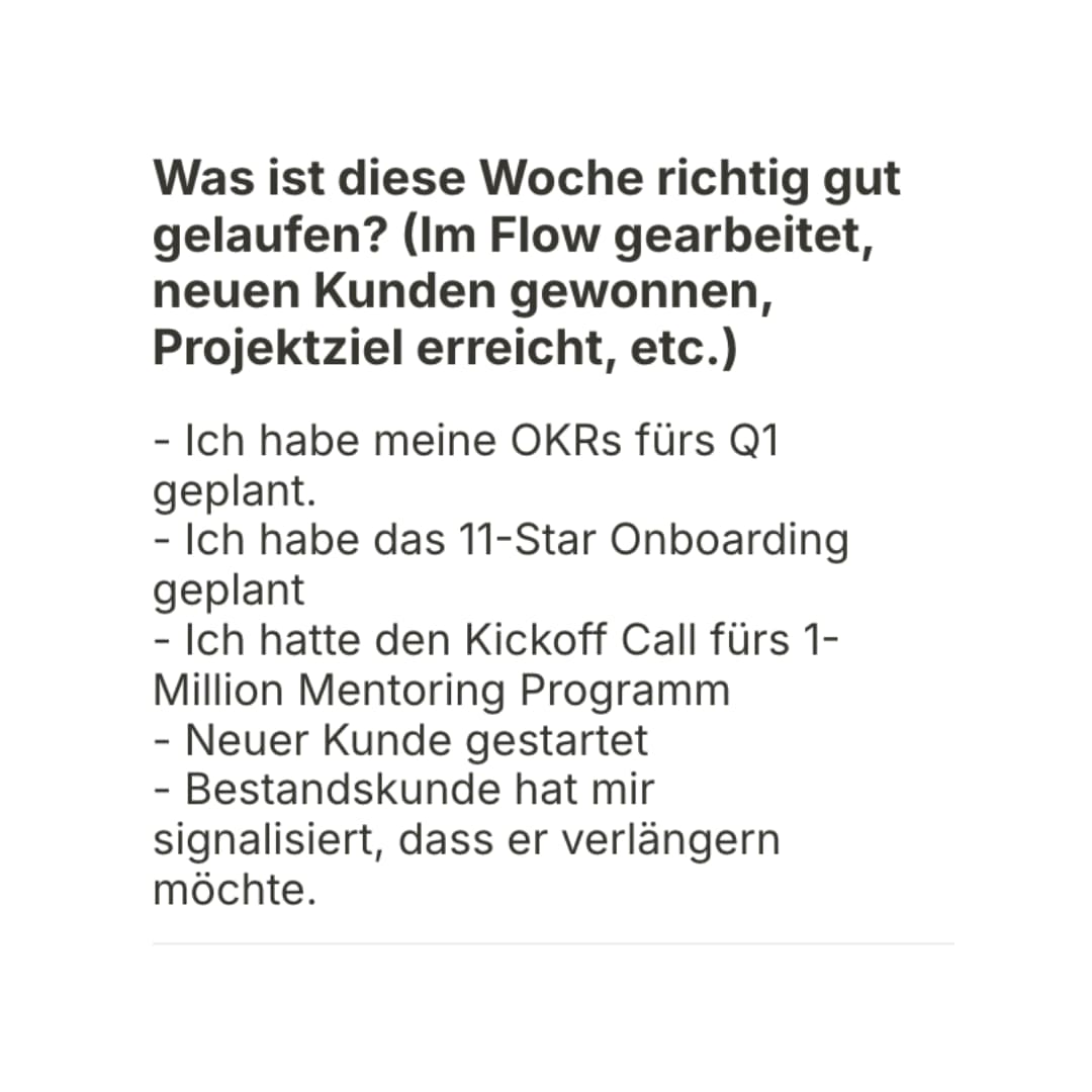 Self-Assessment Ergebnis