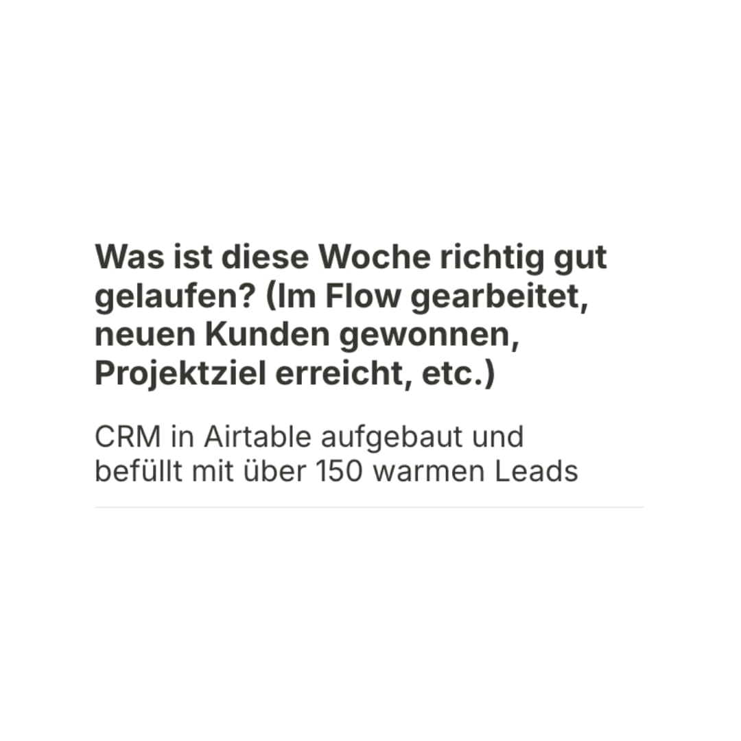 Self-Assessment Ergebnis