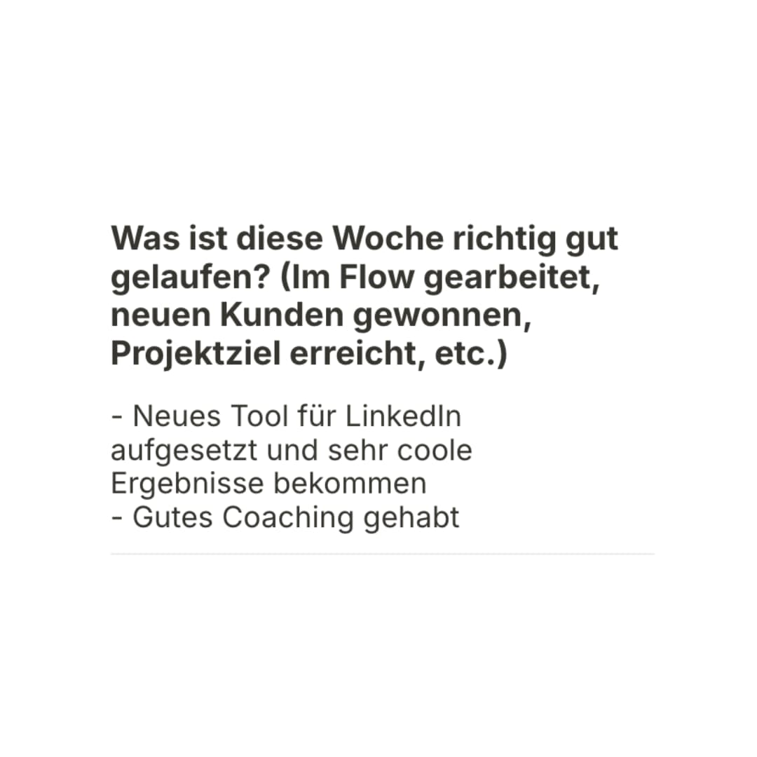 Self-Assessment Ergebnis